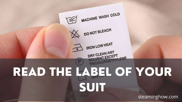 read the clothes label before steaming