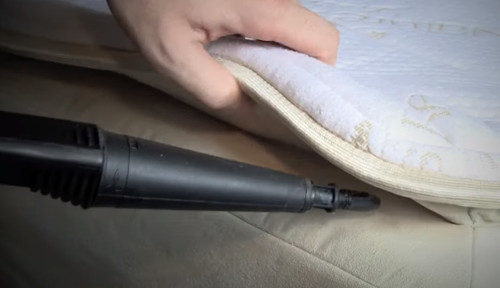 apply steam on mattress folder to eliminate bed bugs