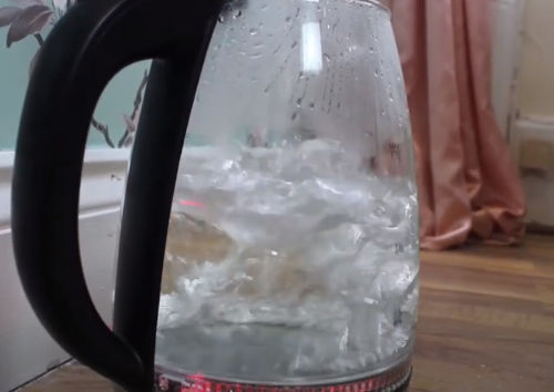 boiling water to generate steam