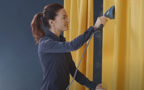 how to steam a velvet curtains to remove wrinkles