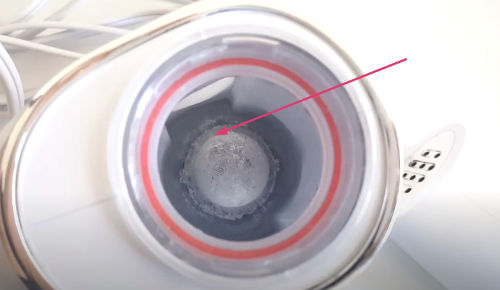 limescale buildup inside the clothes steamer
