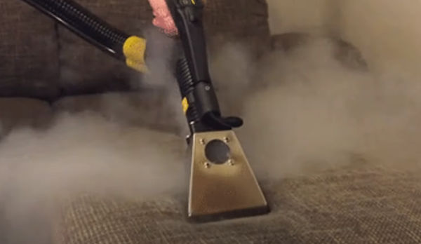 deep cleaning couches using steam
